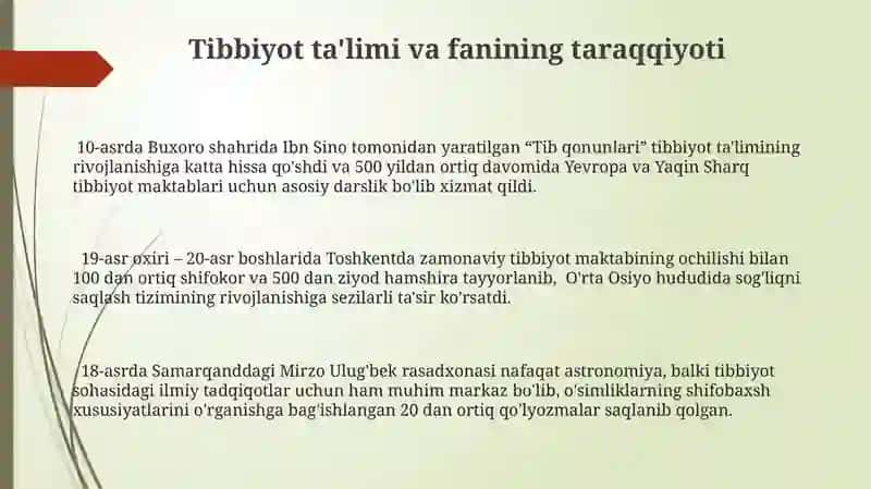 Tibbiyot ta'limi va fanining taraqqiyoti 3