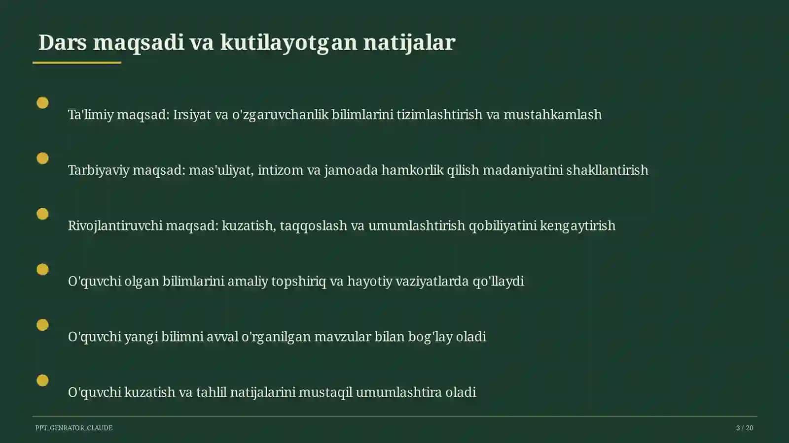Irsiyat va o'zgaruvchanlik (9-sinf) 3