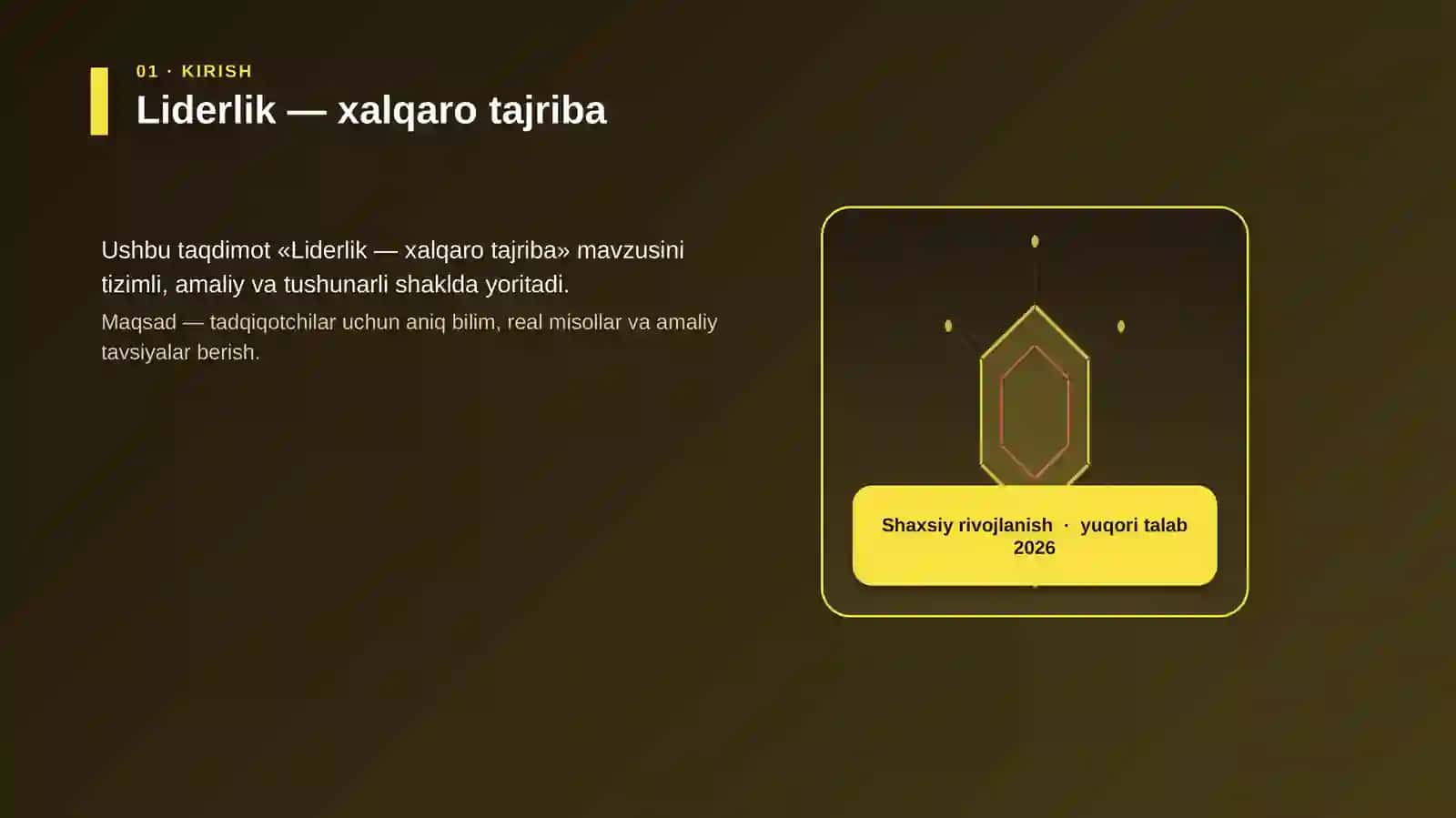 Liderlik — xalqaro tajriba 3