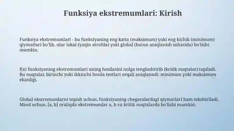 Funktsiyaningekstremumlari 3