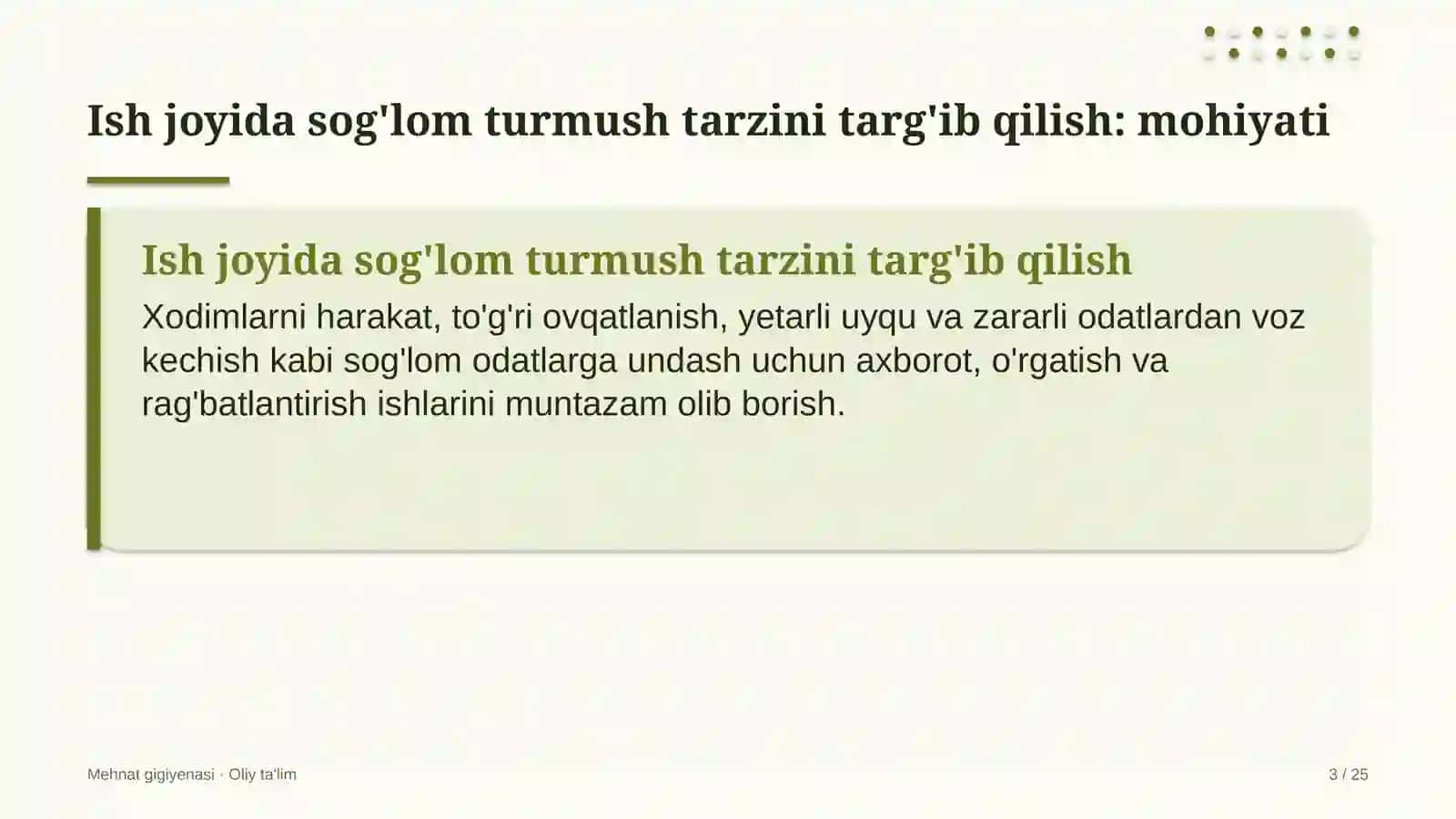 mediatsiya markazlarida ish joyida sog'lom turmush tarzini targ'ib qilish 8748 3