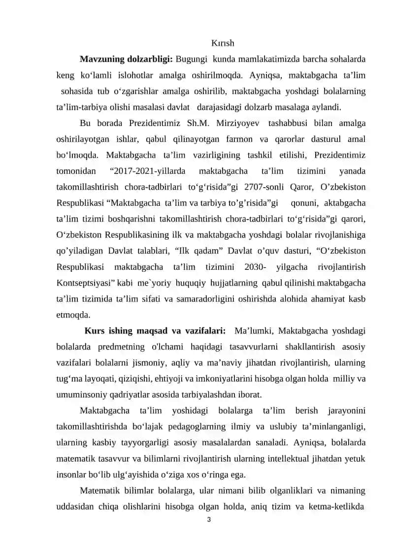 Maktabgacha yoshdagi bolalarda predmetning o'lchami haqidagi tasavvurlarni shakllantirish 3