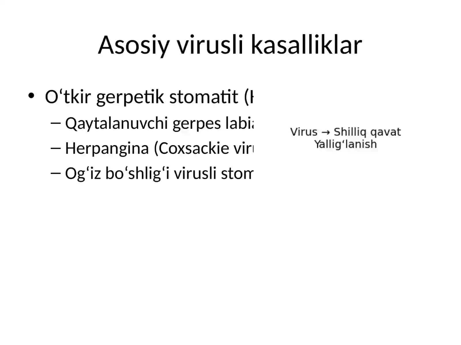 Og‘iz bo‘shlig‘i shilliq qavati virus infeksiyali kasalliklarida mahalliy davolash 3