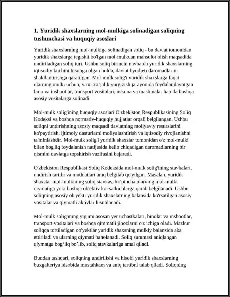 YURIDIK SHAXSLARNING MOL-MULKIGA SOLINADIGAN SOLIQ 3