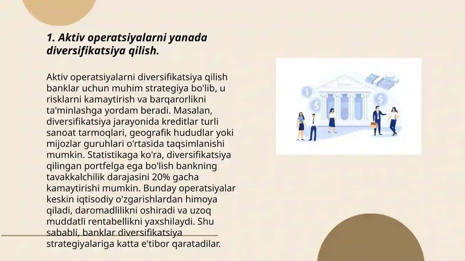 Tijorat banklari aktiv operatsiyalarini takomillashtirish yo’llari 3