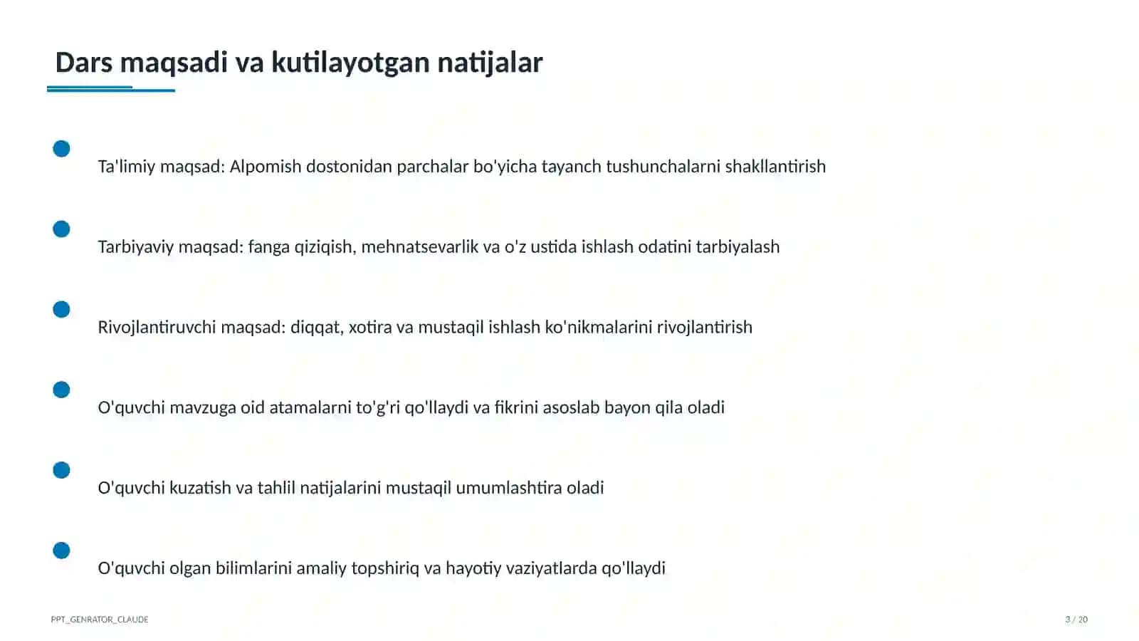 Alpomish dostonidan parchalar (5-sinf) 3