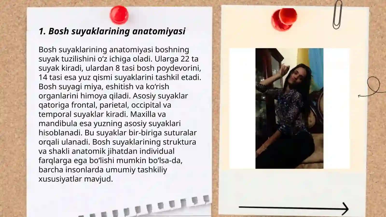 Bosh sekeliti. Kalla suyaklari (kallaning ensa, peshona, tepa, chakka, panasimon va g'alvirsimon suyaklari) 3