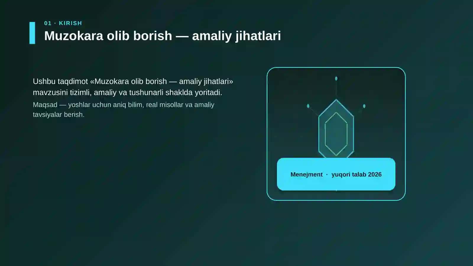Muzokara olib borish — amaliy jihatlari 3