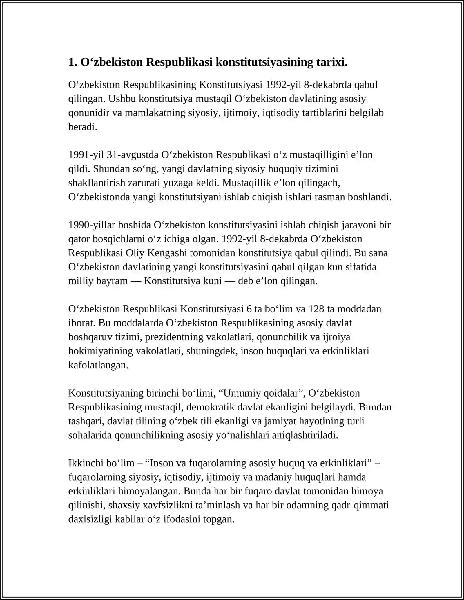 OʻZBEKISTON RESPUBLIKASI KONSTITUTSIYAVIY HUQUQ TUSHUNCHASI 3