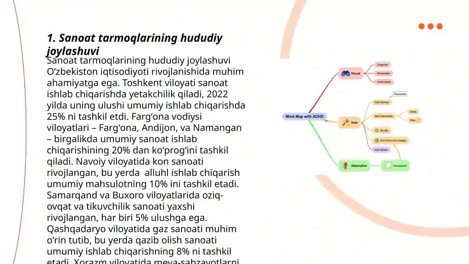 Sanoat tarmoqlarining hududiy tashkil qilinishi va rayonlashtirish 3