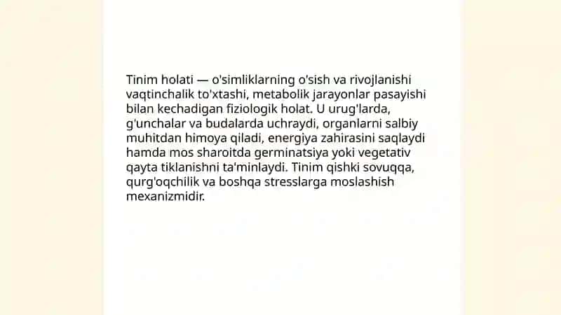 Tinim holati 3
