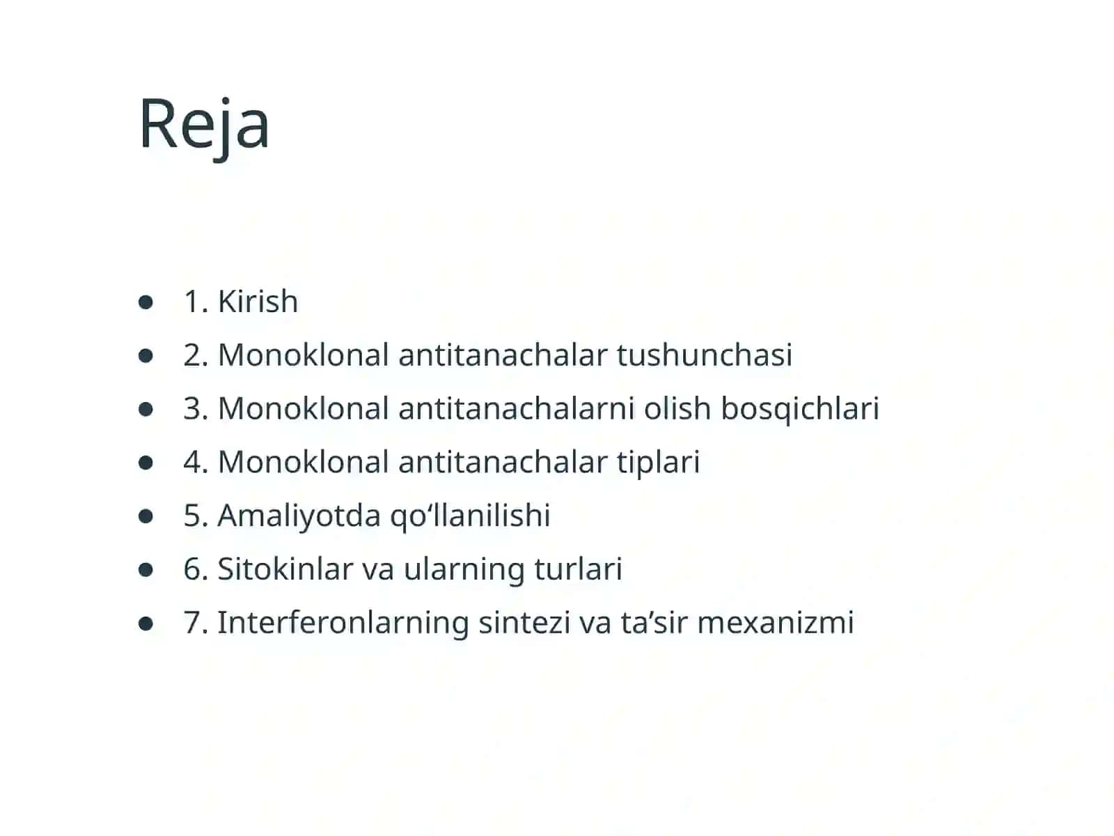 Monoklonal antitelolar, ularning olinishi tiplari va amaliyotda qollanilishi.Sitokinlar, interferon.Sintezlanishi, tasir mexaniz 3