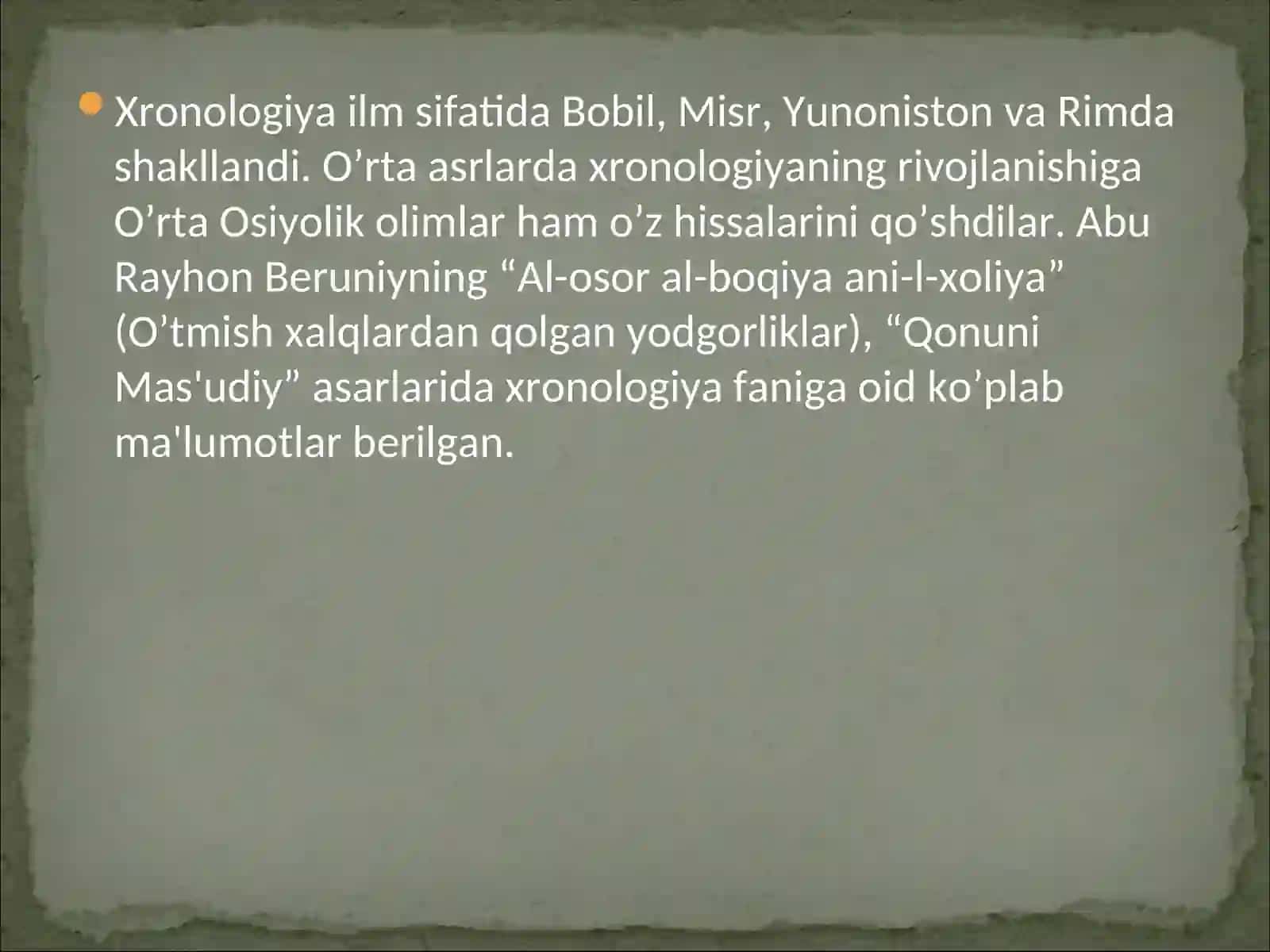 Xronologiya 3