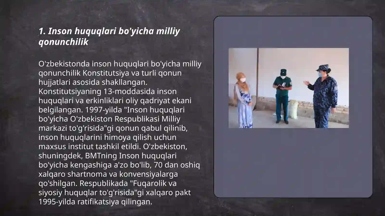 O'zbekistonda inson huquqlari va erkinliklari kafolatining yaratilishi 3