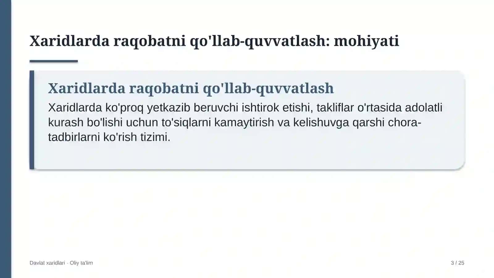 Energetika ta'mirlash korxonalarida xaridlarda raqobatni qo'llab-quvvatlash 3