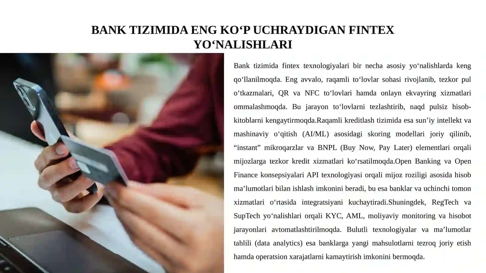 FINTEX TEXNOLOGIYALARINING BANK TIZIMIGA TA’SIRI 3
