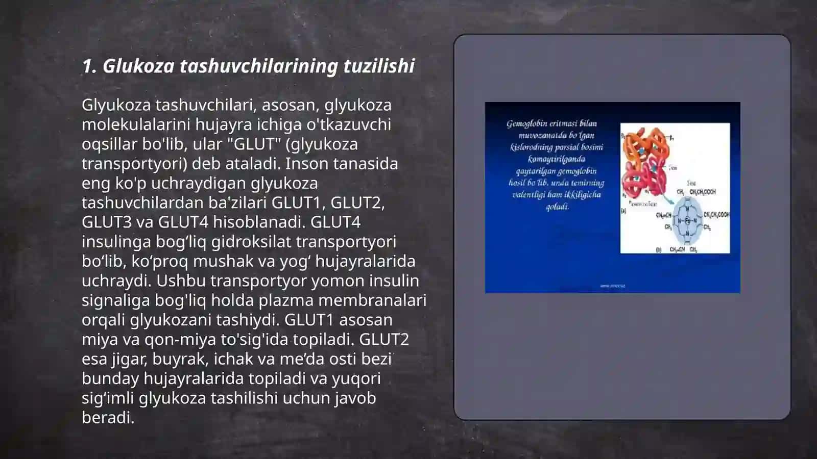 Glukoza tashuvchilarining tuzilishi 3