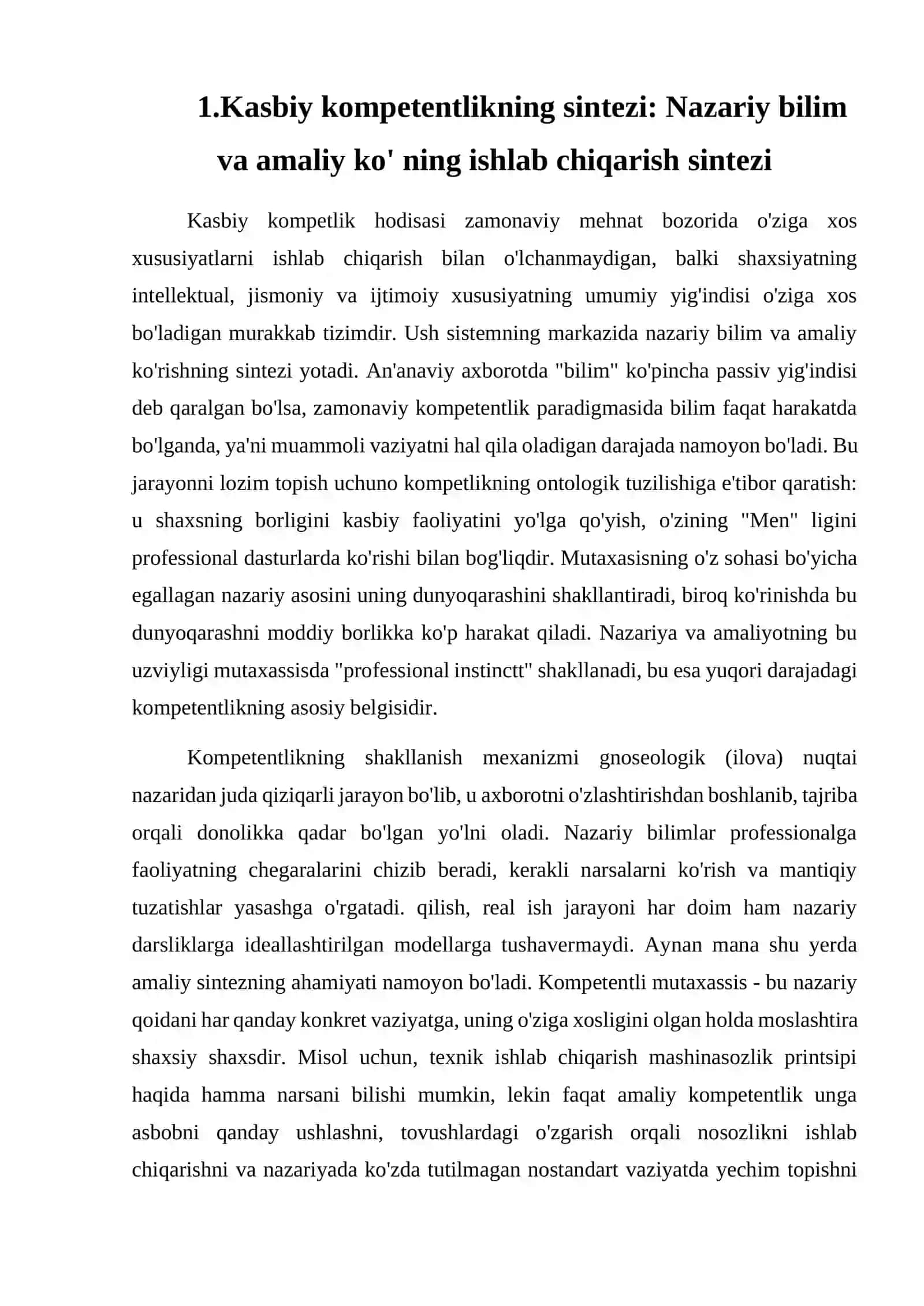 Kasbiy kompotentlikka qoyiladigan talablar 3