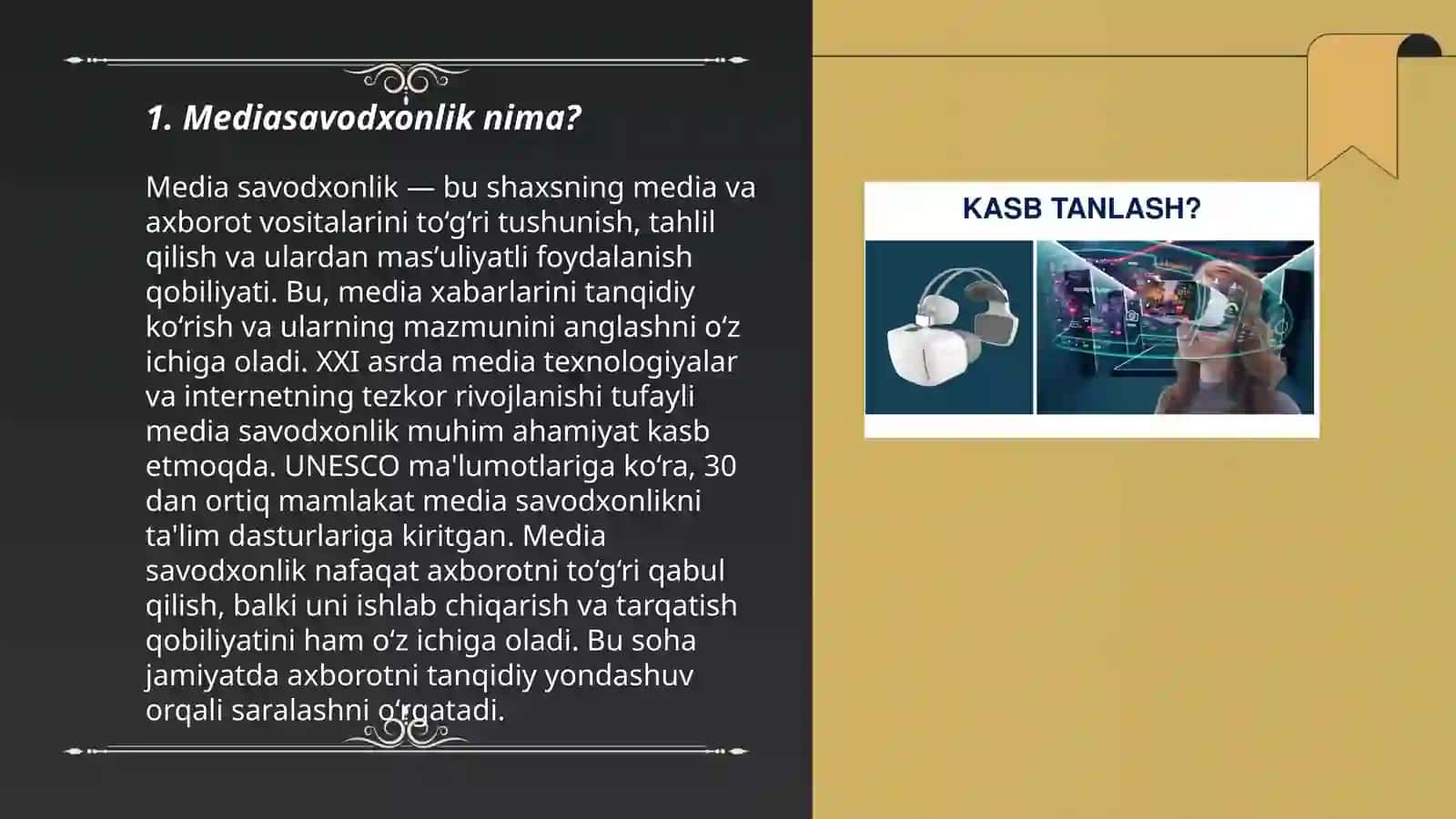 Mediasavodxonlik va yangiliklarni tanlash madaniyati 3