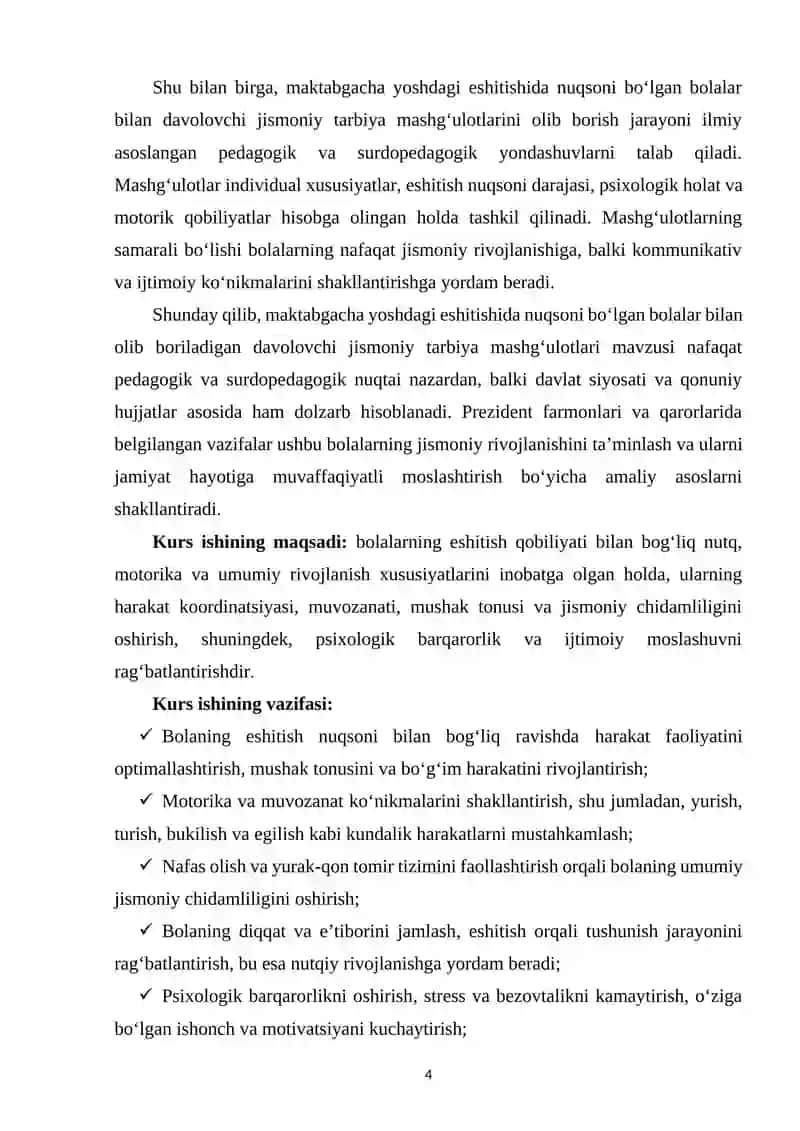 Maktabgacha yoshdagi eshitishida nuqsoni bolgan bolalar bilan olib boriladigan davolovchi jismoniy tarbiya mashg‘ulotlari 3