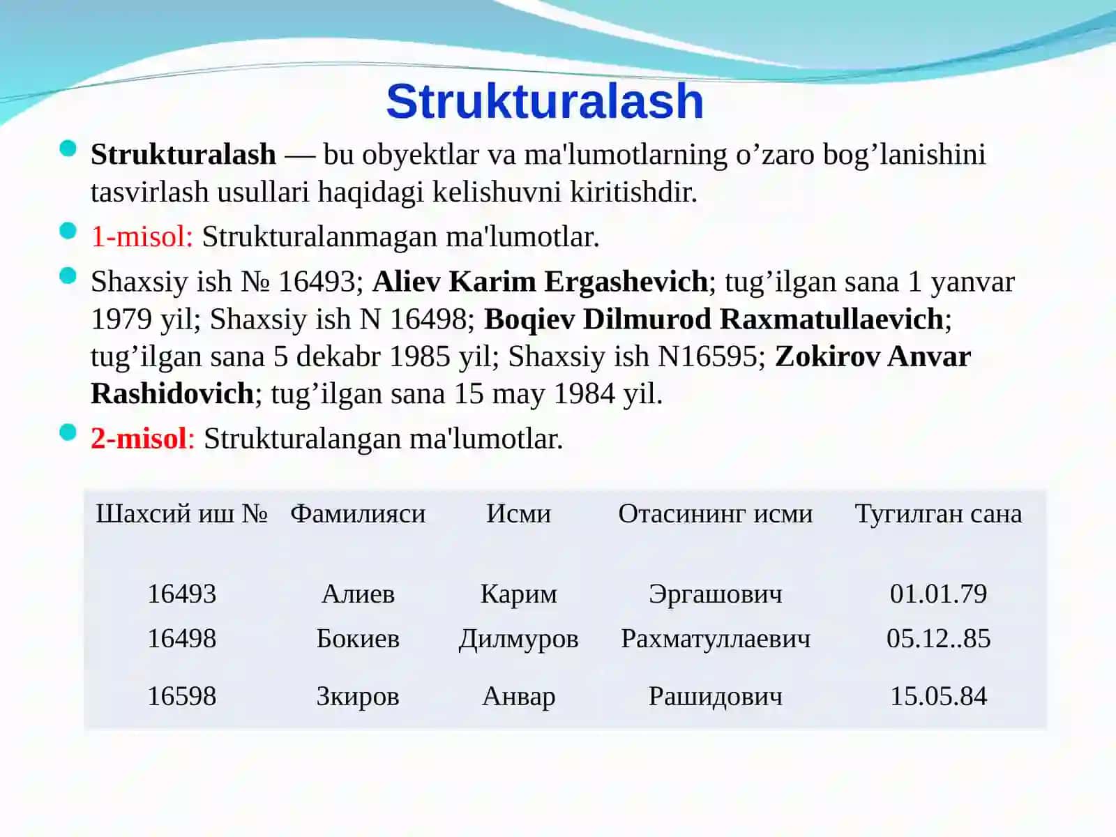 Ma'lumotlar ombori tushunchasi 3