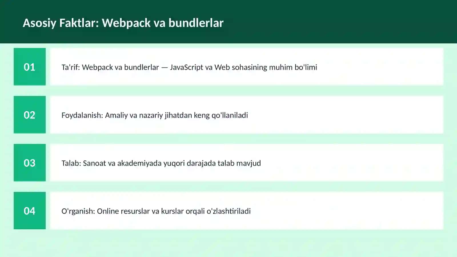 Webpack va bundlerlar 3