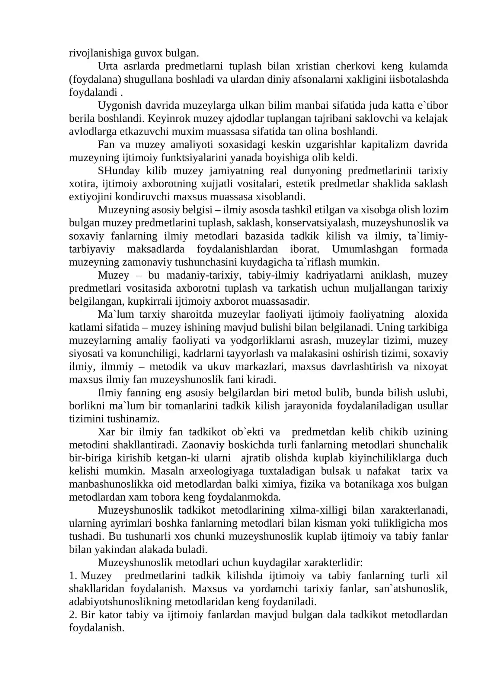 Muzeyshunoslik faniga kirish 3
