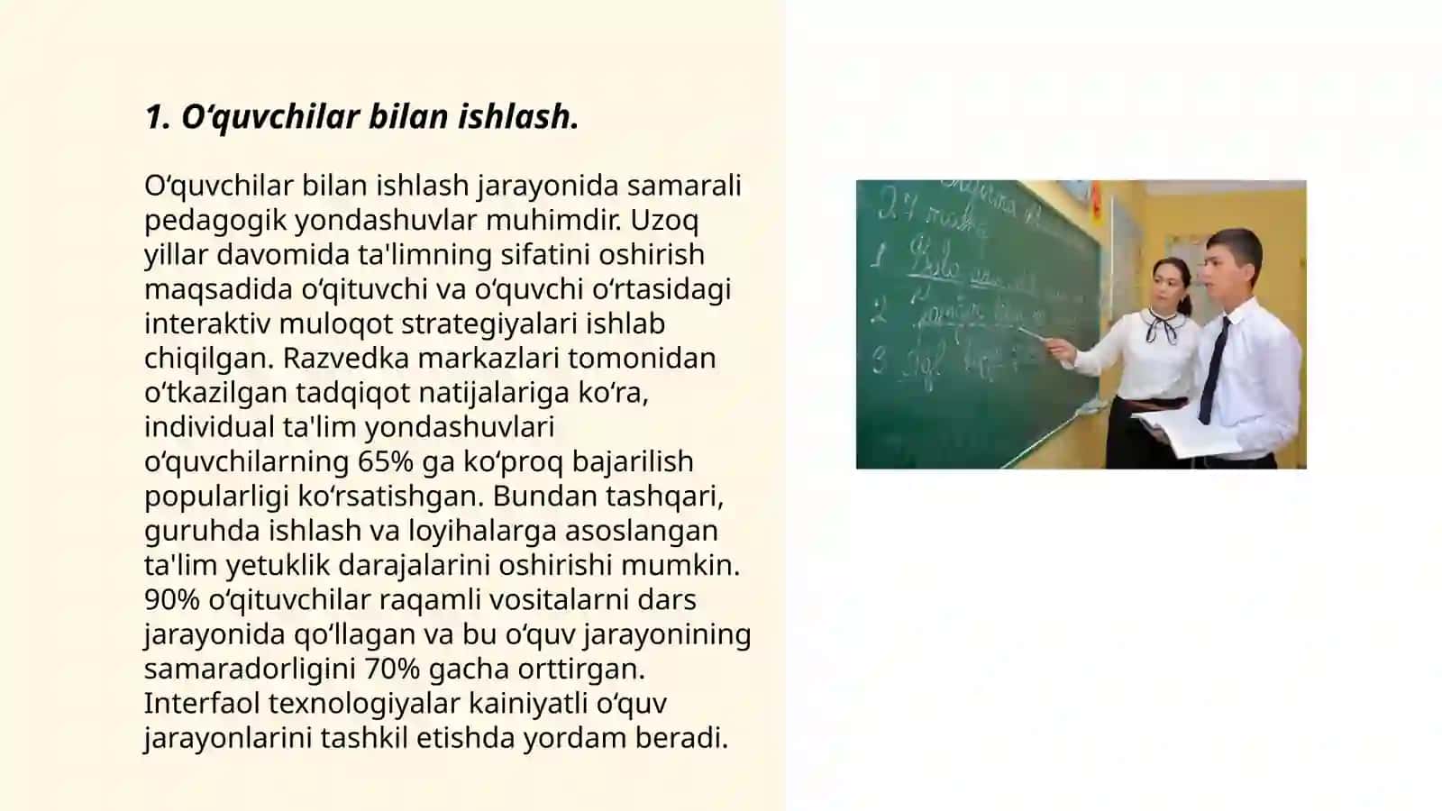O‘quvchilar bilan ishlash 3