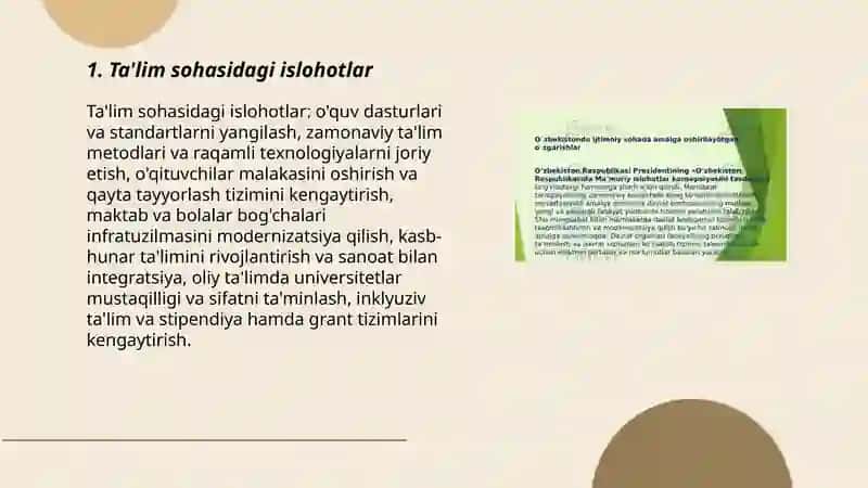 Ta'lim sohasidagi islohotlar 3