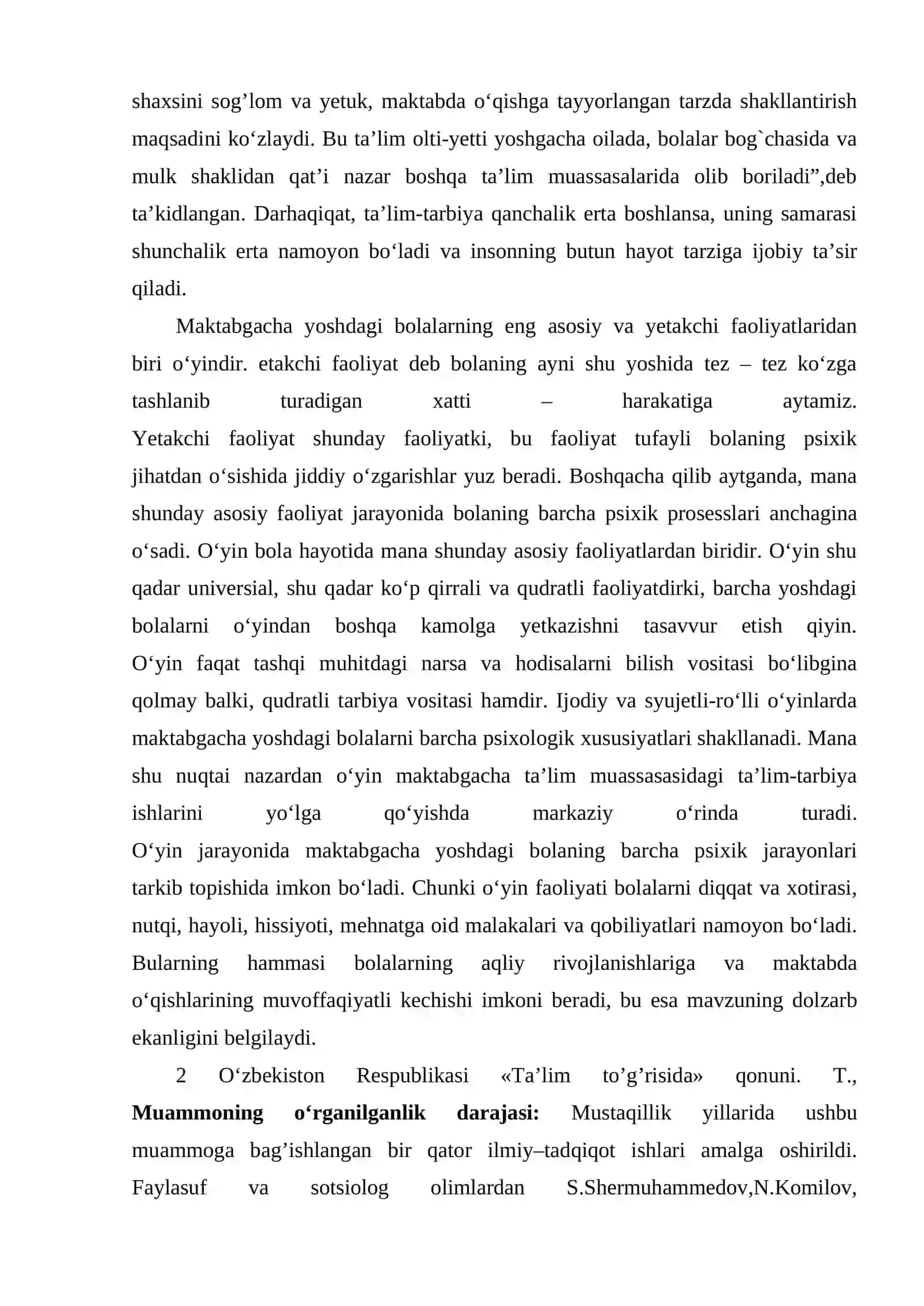 O’yin turlari va ulardan foydalanish 3