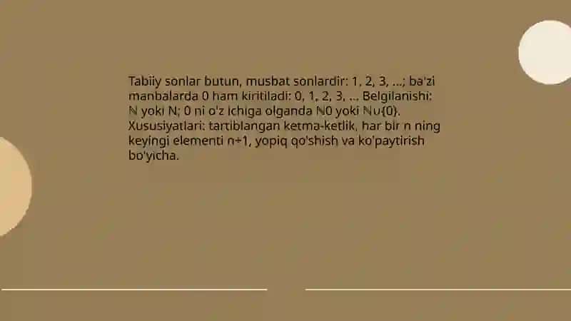 Natural sonlar 3