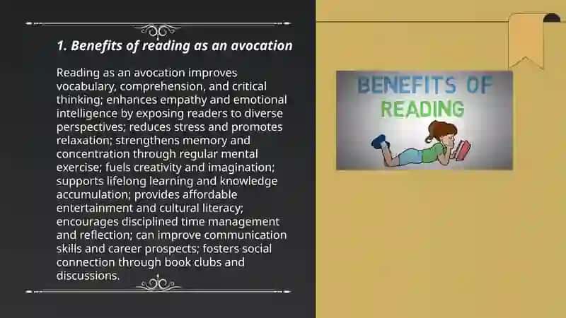 Reading is my avocation 3