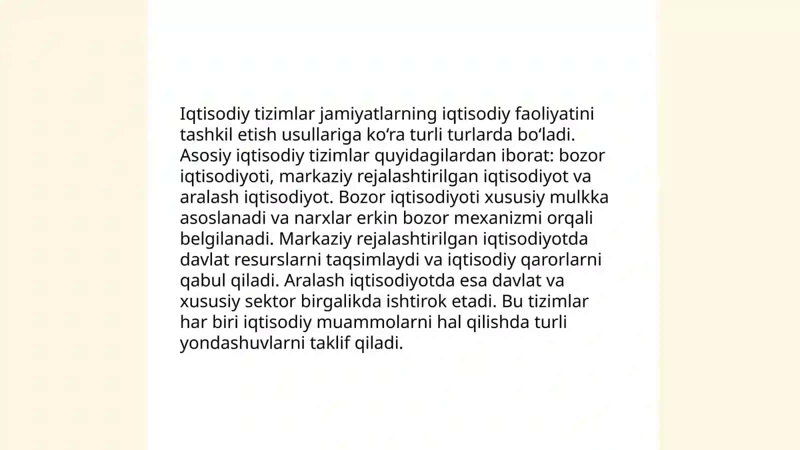Iqtisodiy tizimlar bo'yicha nazariyalar 3