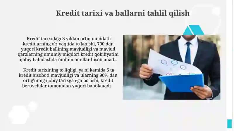 Kreditga layoqallilikni baholash va tahlil qilishning asosiy usuliari 3