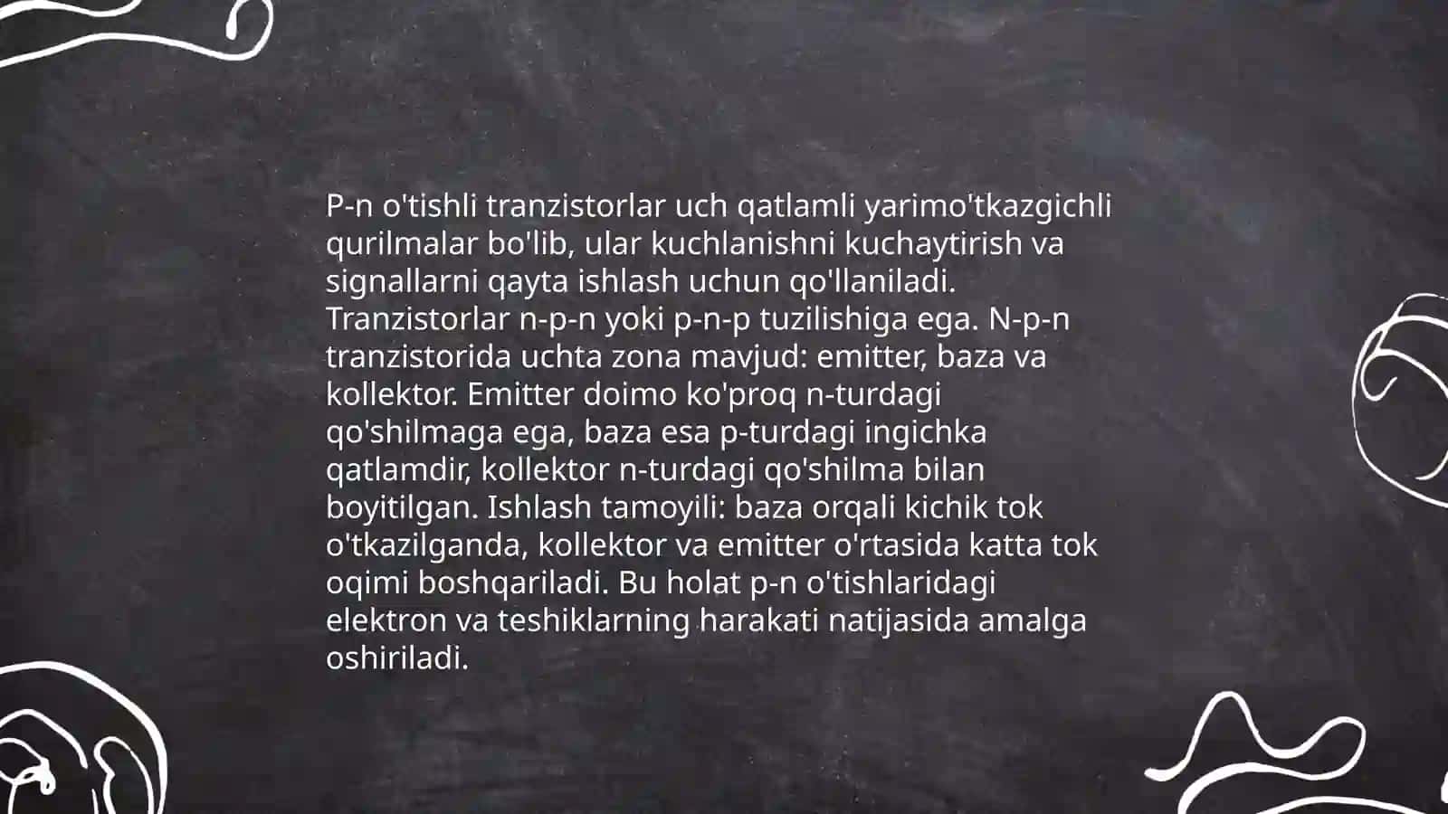 P-n o'tishli tranzistorlar 3