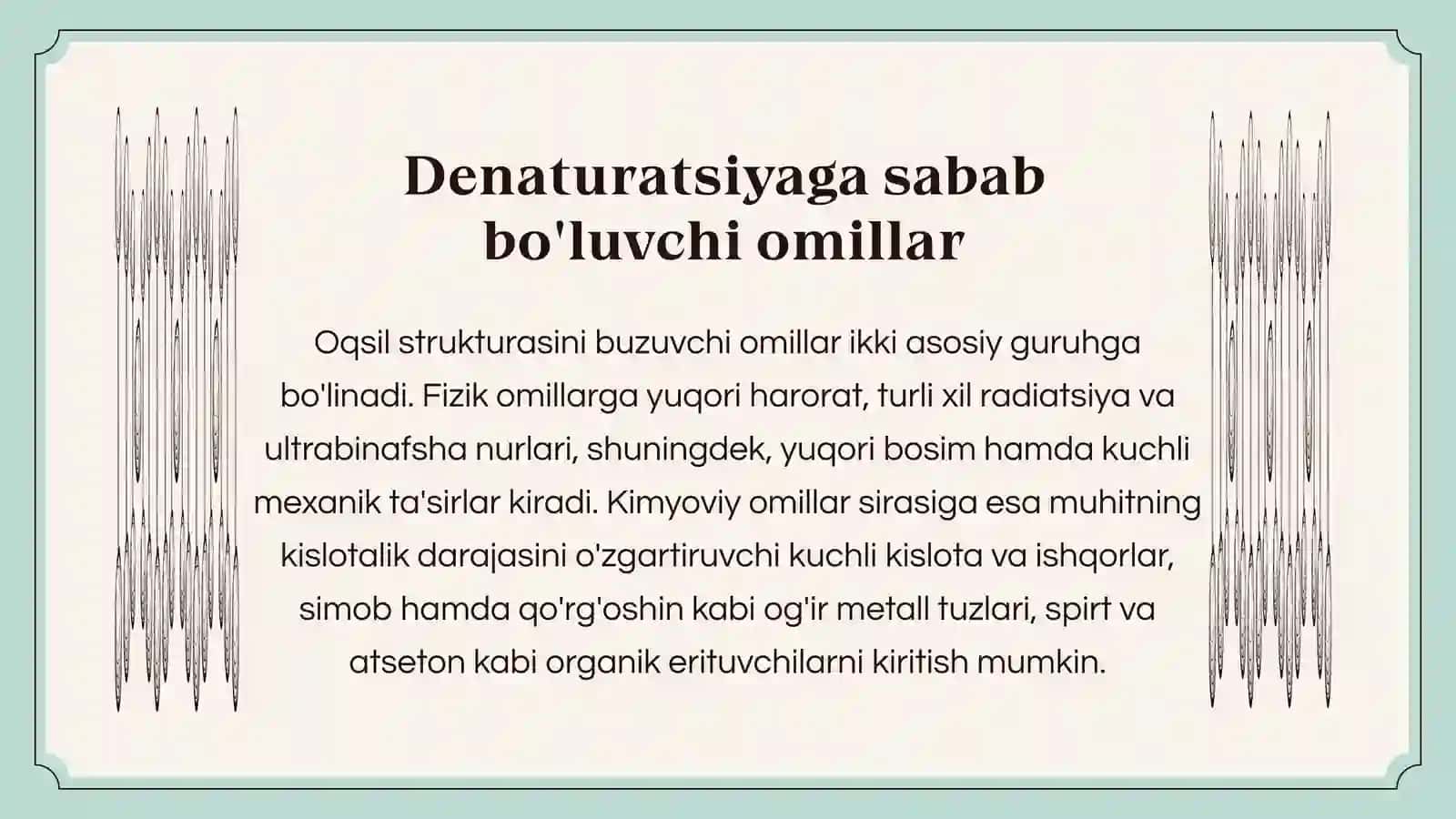 Denaturatsiya tushunchasi 3