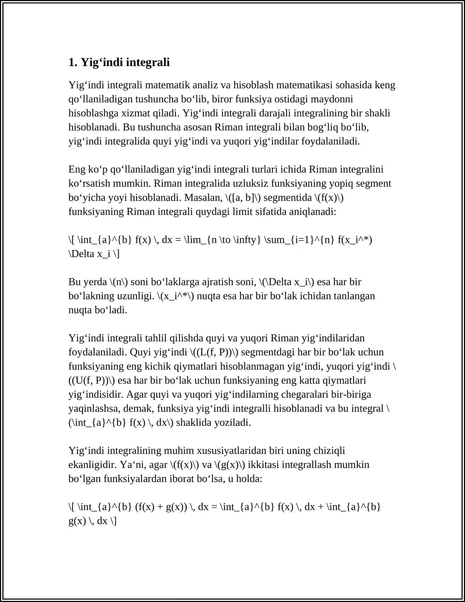 INTEGRALLAR 3