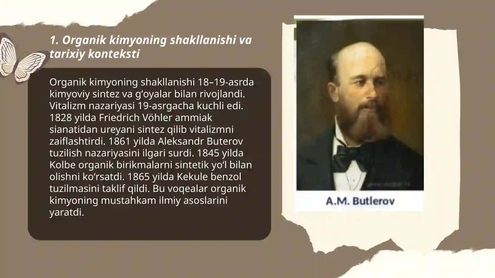 Organik kimyo va tuzilish nazariyasining yaratilishi 3