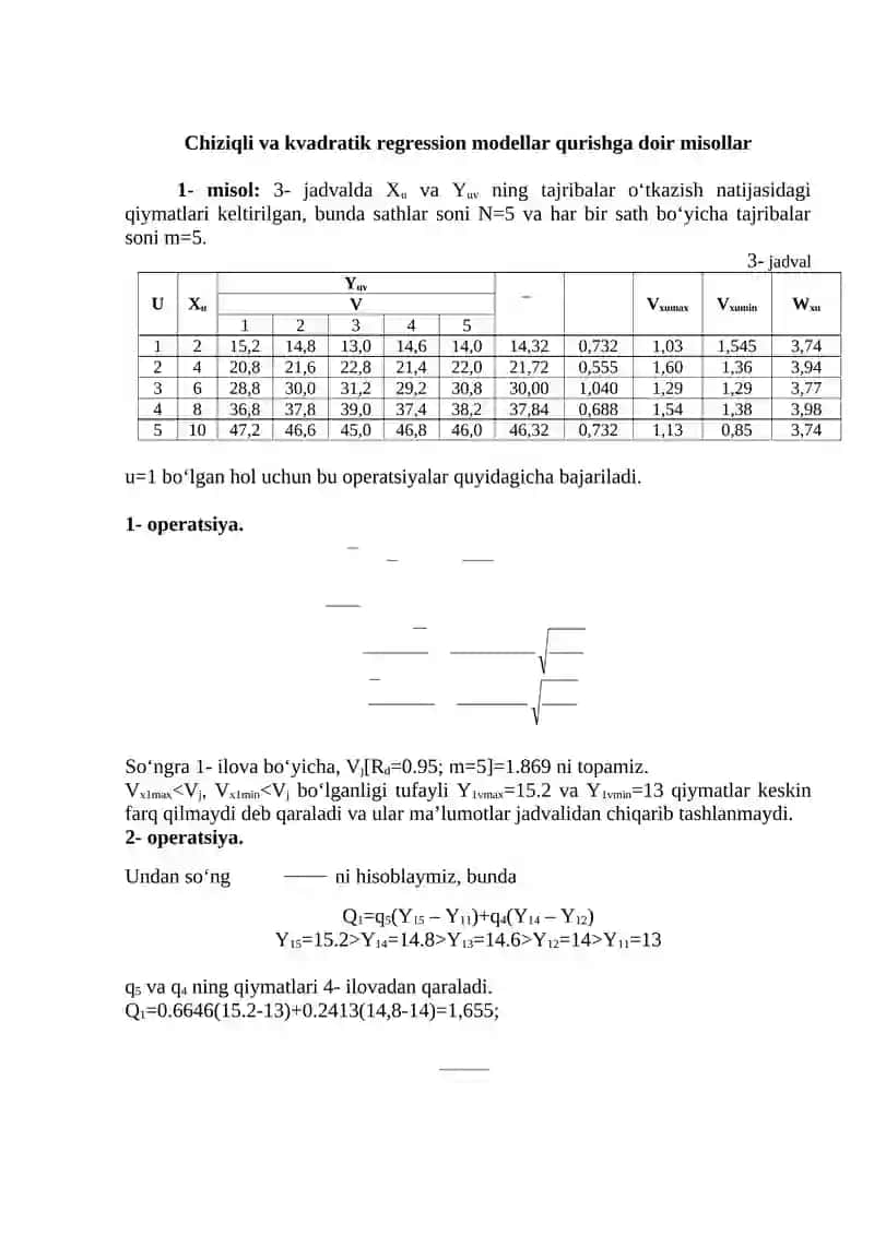 Oddiy chiziqli regression modellar 3