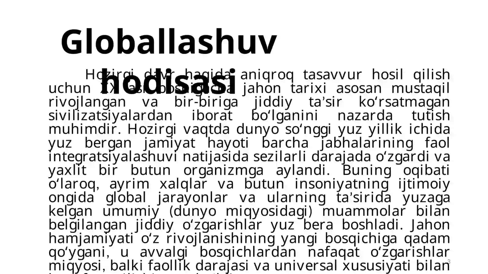 Globallashuv 3