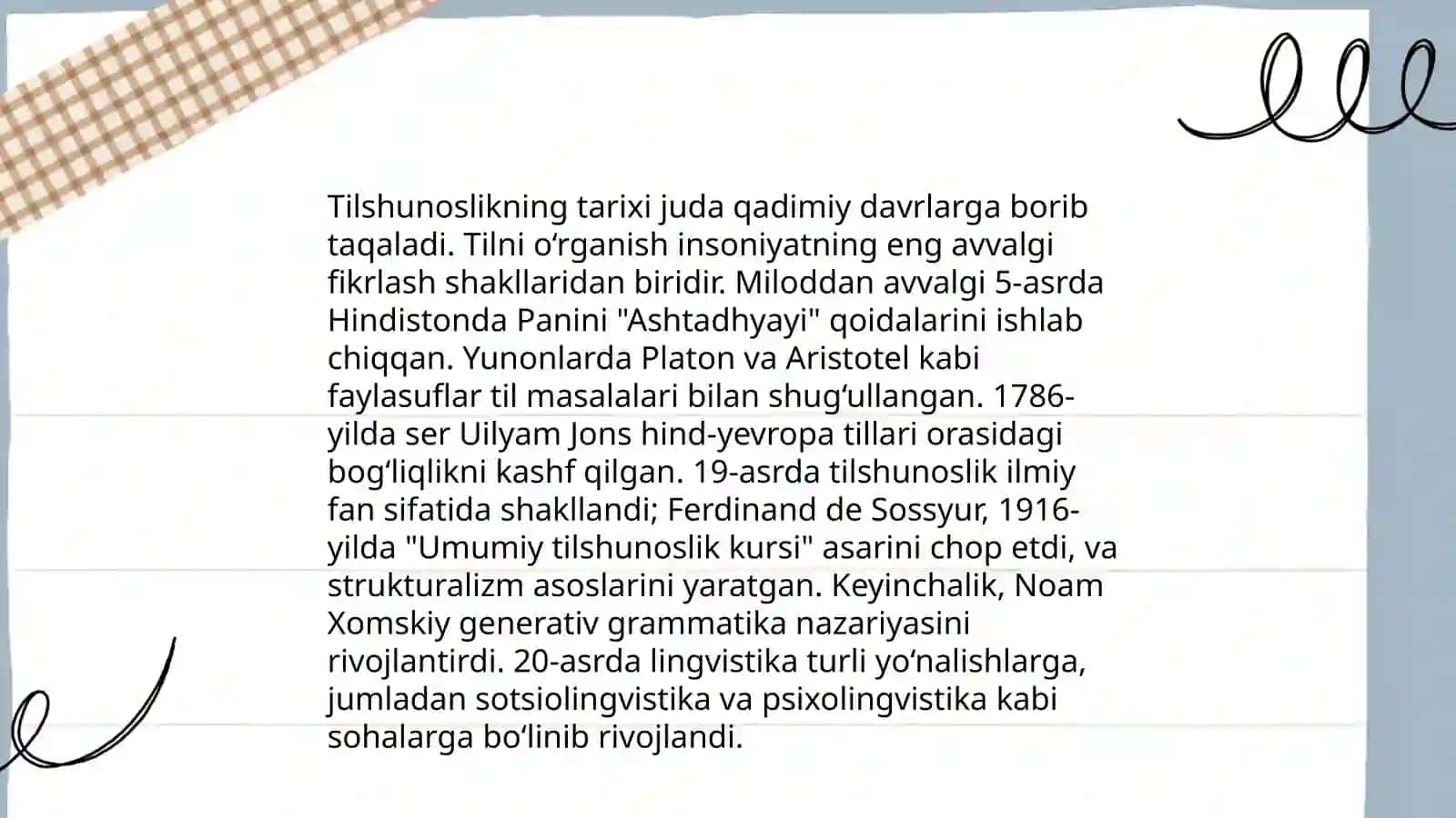 Tilshunoslik tarixidagi yoʻnalishlar 3