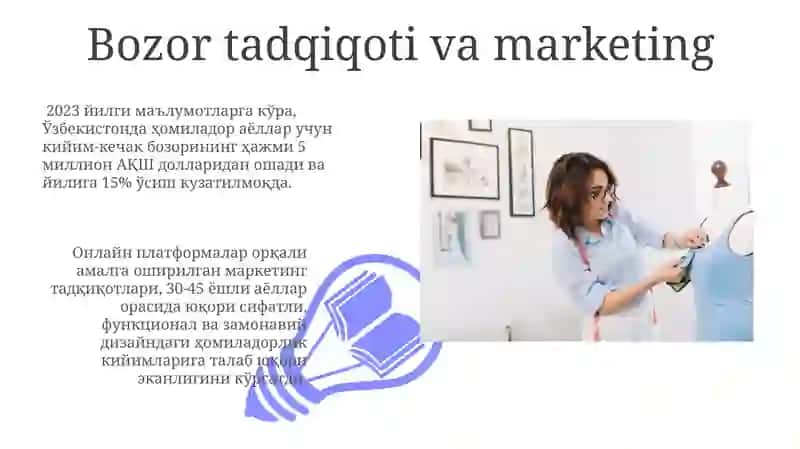 Homilador ayollar uchun kiyim-kechak tikish texnologiyalari 3