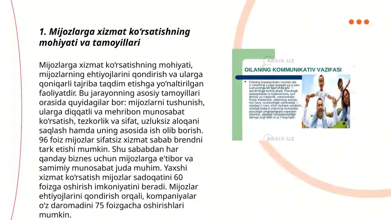 Mijozlarga xizmat ko‘rsatishning mohiyati va tamoyillari 3