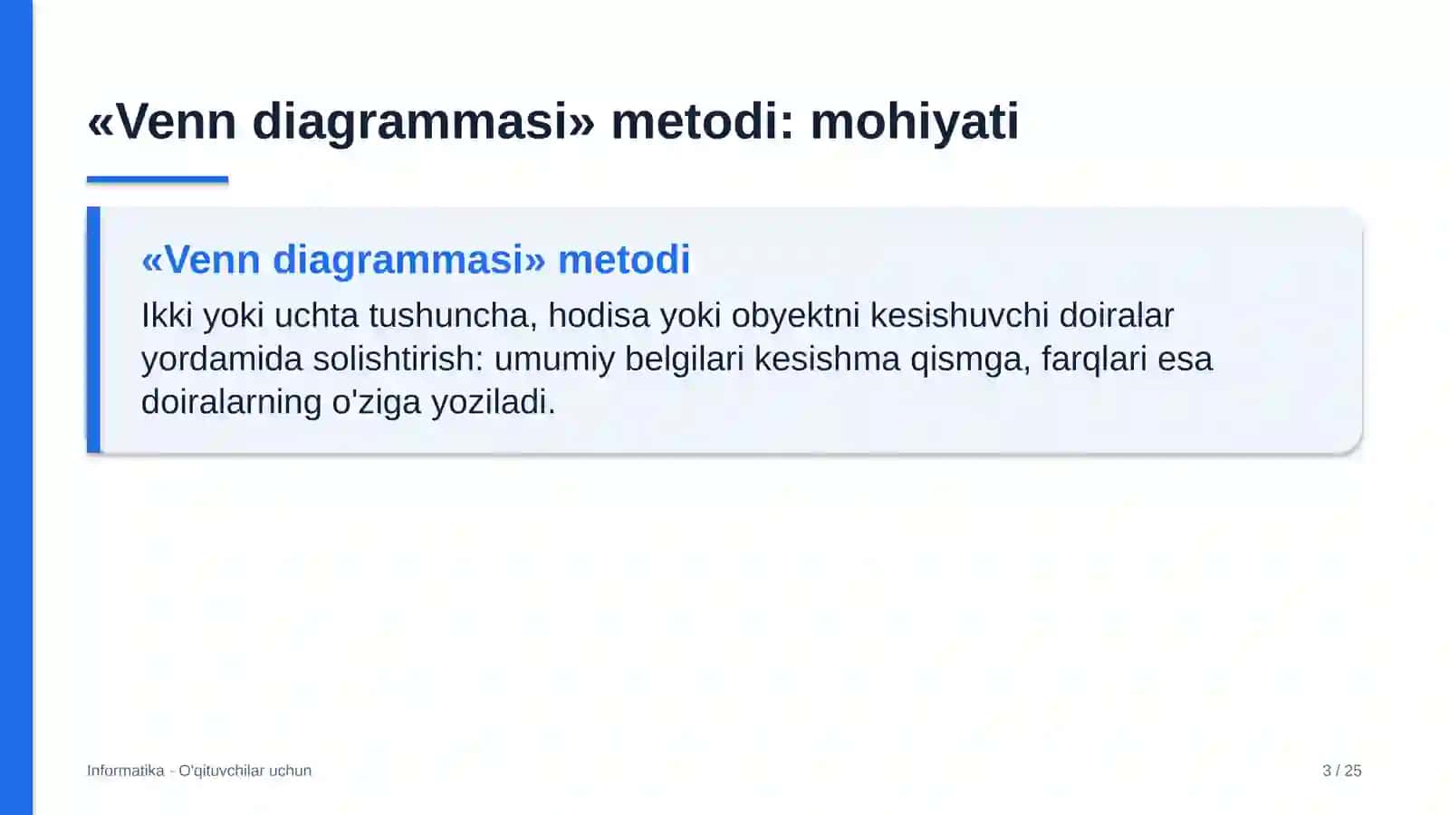 informatika darslarida venn diagrammasi metodidan foydalanish 1899 3