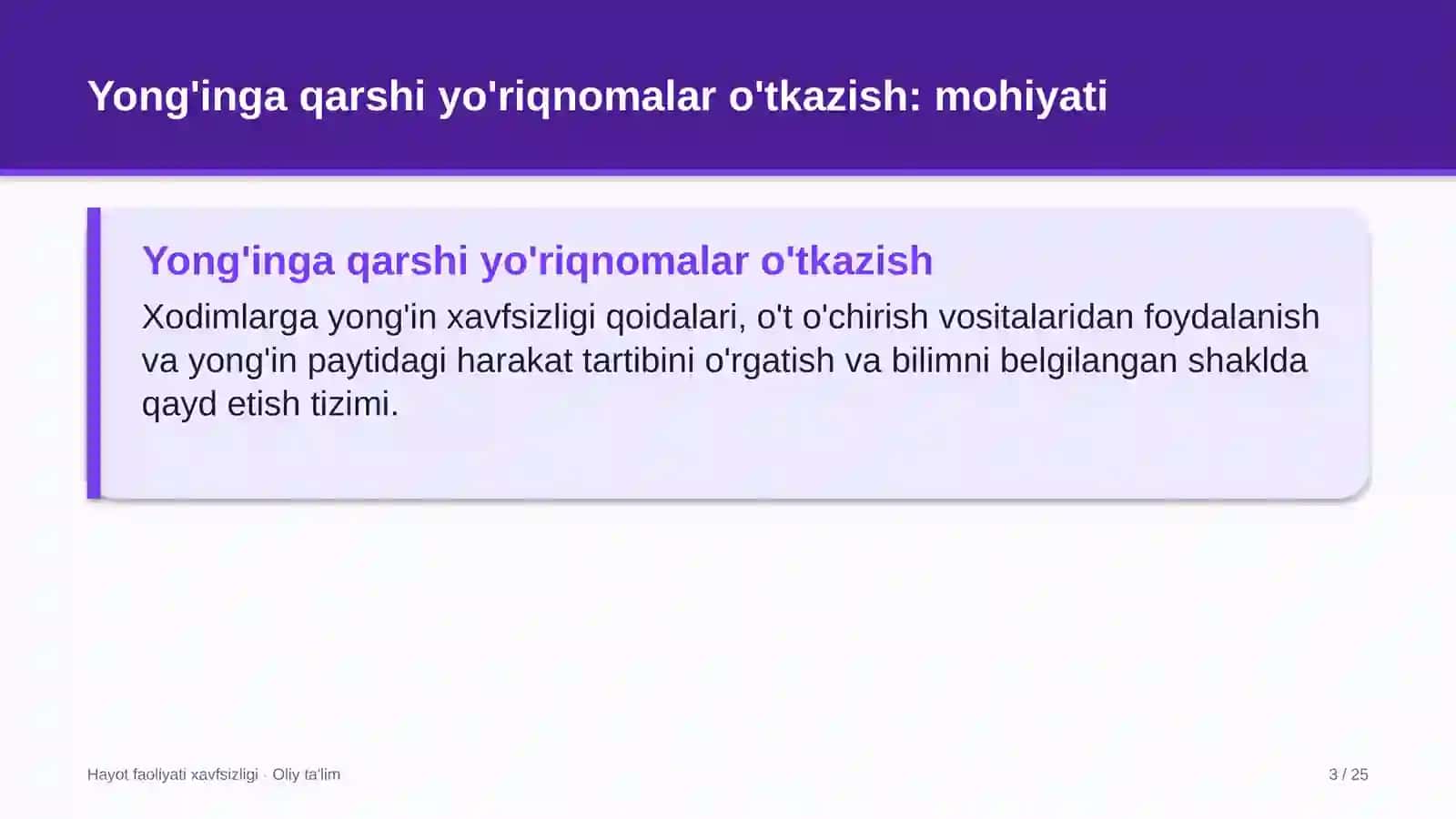 onlayn kinoteatrlarda yong'inga qarshi yo'riqnomalar o'tkazish 7463 3