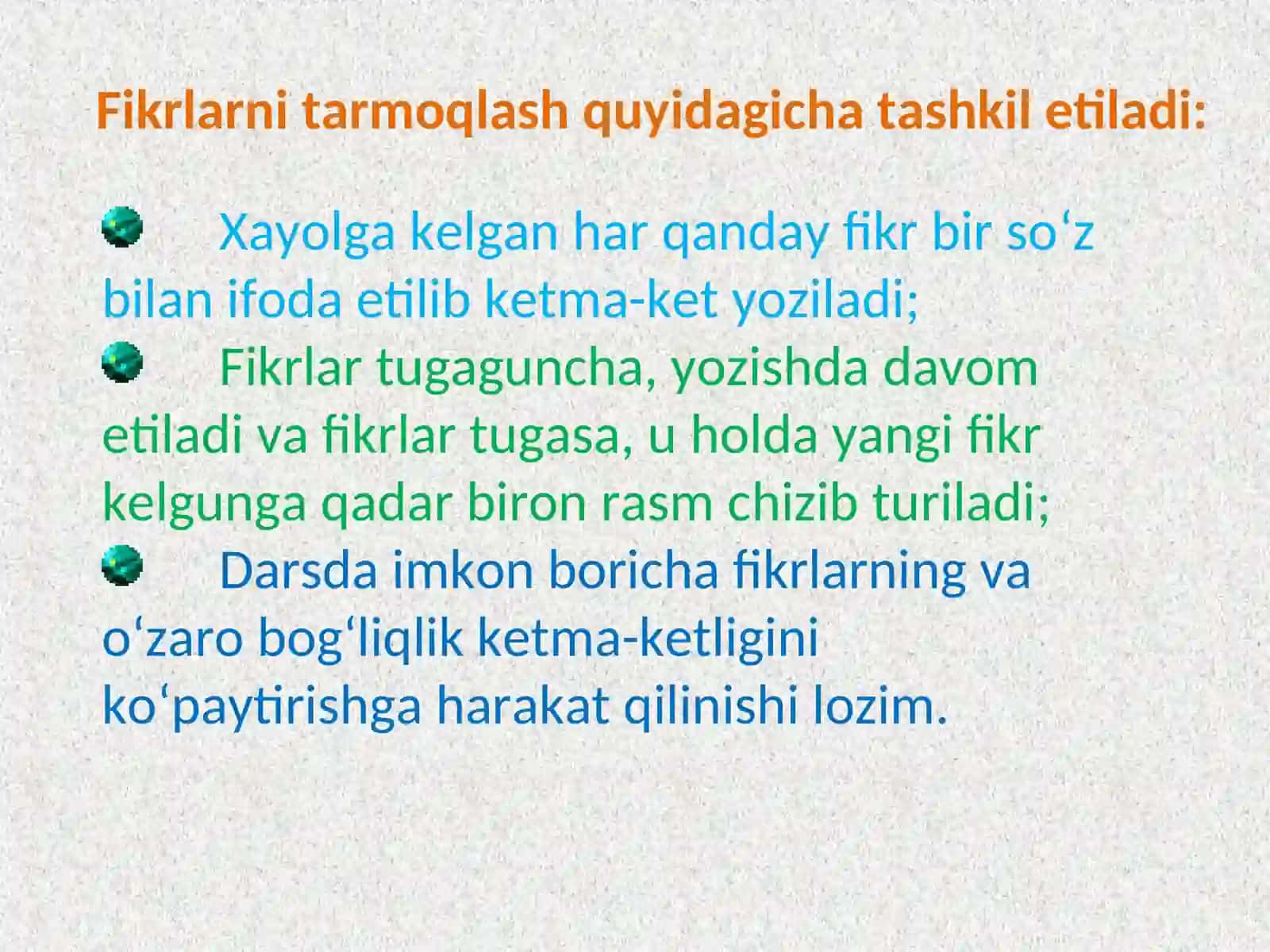 FIKRLARNING TARMOQLANISHI 3