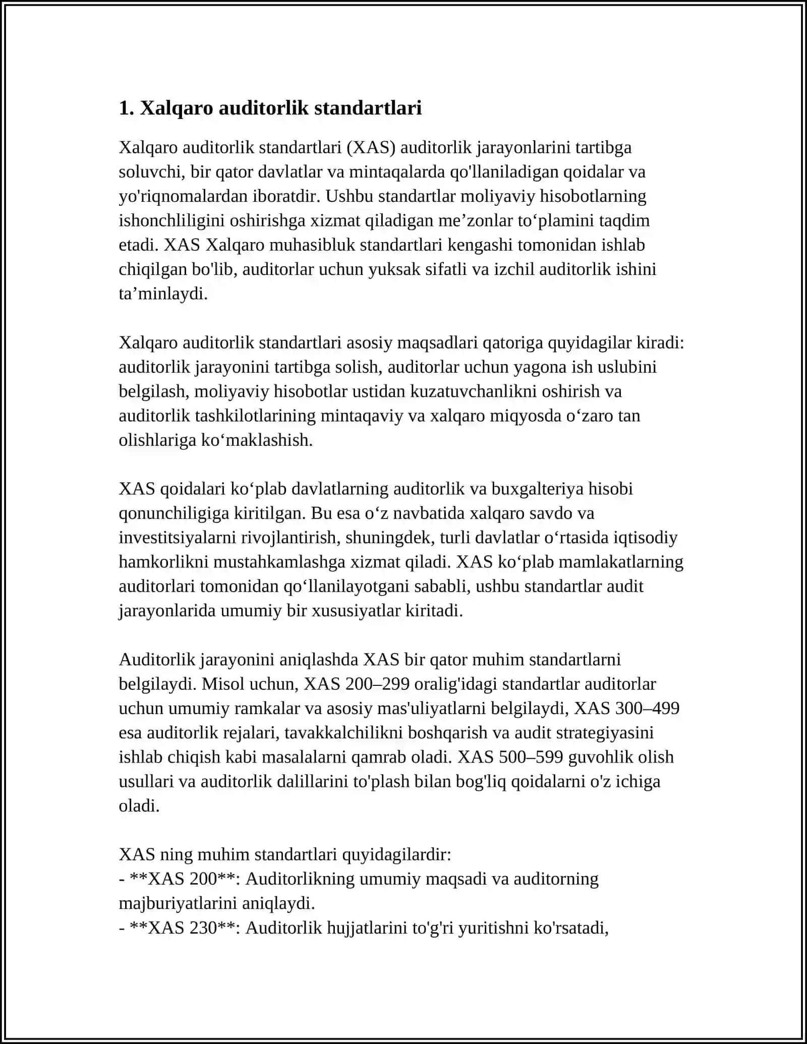 MUSTAQIL ISH Mavzu: XALQARO AUDITORLIK KOMPANIYALARI 3