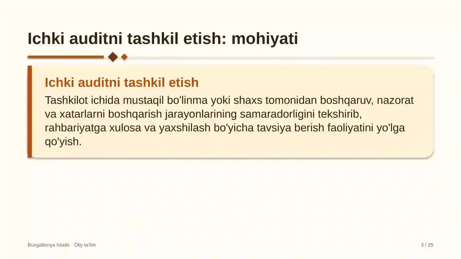 gaz ta'minoti korxonalarida ichki auditni tashkil etish 9341 3