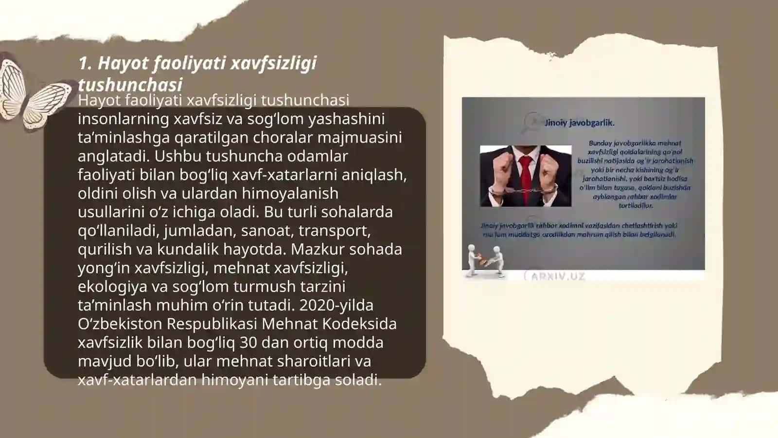 Hayot faoliyati xavfsizligini ta'minlash asoslari 3