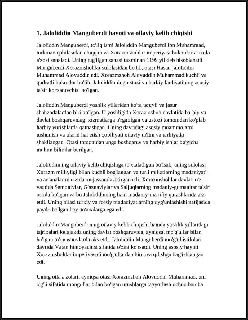 JALOLIDDIN MANGUBERDI - VATAN HIMOYACHISI 3